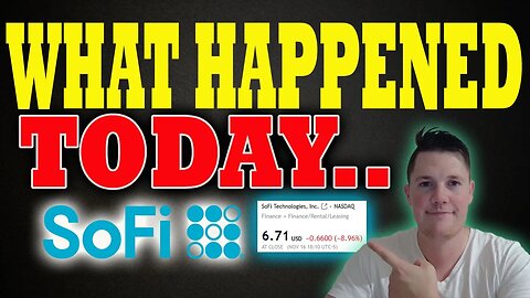 HUGE SoFi Selloff TODAY.. Why ?! │ What the DATA is Saying on SoFi ⚠️ SoFi Investors Must Watch