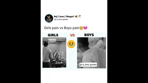 girl pain vs boy pain 😭