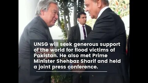 UNSG on solidarity visit to Pakistan