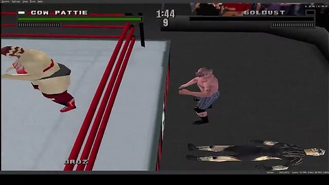 WWF Attitude ps1 or duckstation: short match with cow pattie 4