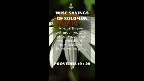 Proverbs 19:28 | NRSV Bible - Wise Sayings of Solomon