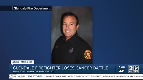 Glendale firefighter loses cancer battle