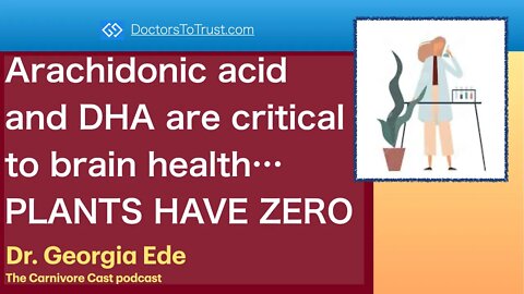 GEORGIA EDE 3 | Arachidonic acid and DHA are critical to brain health…PLANTS HAVE ZERO