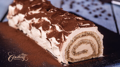 Stunning Tiramisu Cake Roll