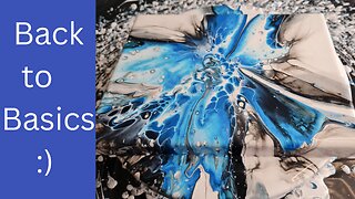 Back to basics 😍💙 #pouringacrylics #haappyflow #bloom #blue