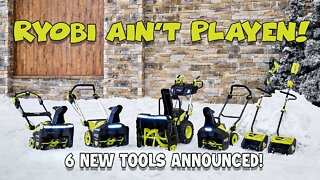 Ryobi Announces 6 new 40v Cordless Snow Blowers!