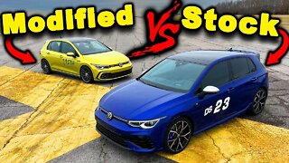 What is FASTER~ Modified MK8 GTI vs Stock Golf R