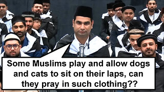 Some Muslims play and allow dogs and cats to sit on their laps, can they pray in such clothing?