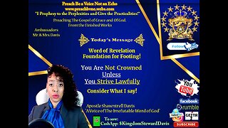 🔥Word Revelation🔥 Foundation for Footing: You are Not "Crowned" Unless you Strive Lawfully
