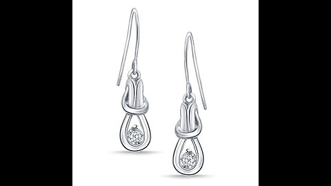 JewelExclusive Sterling Silver 110 cttw Diamond Knot Post Earring