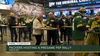 Packers host pregame pep rally in Green Bay ahead of Saturday's game