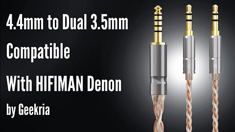 4.4mm to Dual 3.5mm Compatible With HIFIMAN Denon by Geekria