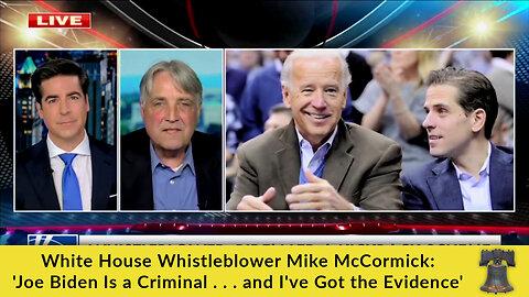 White House Whistleblower Mike McCormick: 'Joe Biden Is a Criminal . . . and I've Got the Evidence'