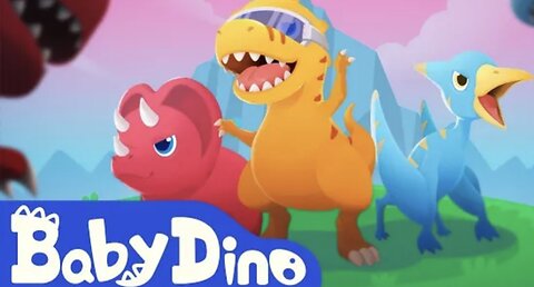 Baby Dino Ep1 Mystic Badge T-Rex Scary Roar & Chase Jurassic World | Dinos Cartoon