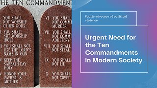 Ten Commandments needed more than ever