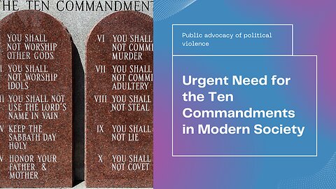 Ten Commandments needed more than ever