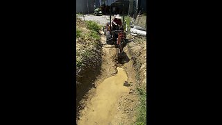 Can Your Mom Dig a Trench??? 🚜 Chamberlin Family Farms #digging #trench #tractor #farmlife