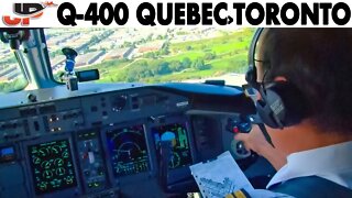 Piloting the Air Canada Exp Q-400 into Toronto | Cockpit Views