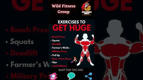 🔥What are the exercises to get huge🔥#shorts🔥#wildfitnessgroup🔥21 April 2023🔥