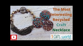 Making The most Interesting & Beautiful 'Emerald' Necklace by Re-Purposing & Salvaging Materials