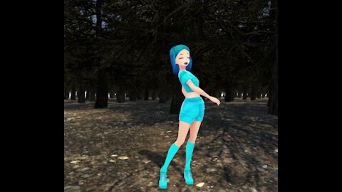 Anime Dancer! Sapphirina! [Custom Model] Forest Set! [Selfie Camera]