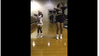Check Out This Priceless Moment When A Little Girl Joins In On Big Sister's Cheer Solo