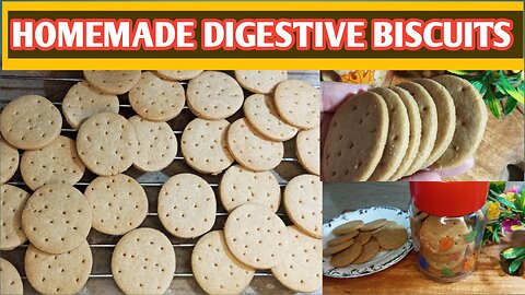 Home made Digestive biscuits recipe|| Home made biscuits||