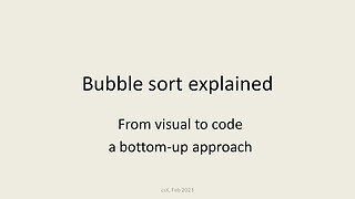 Bubble sort explained