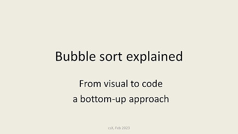 Bubble sort explained