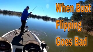 Boat Flipping Big Bass Fails