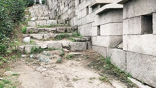 Amazing view of Seoul Korea from the city wall