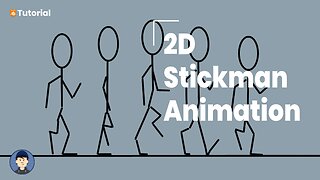 How to make a 2D stickman walk animation in Blender Grease Pencil [3.2]
