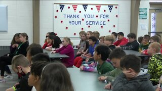 Oak Creek elementary students learned about Veteran's Day in a unique way
