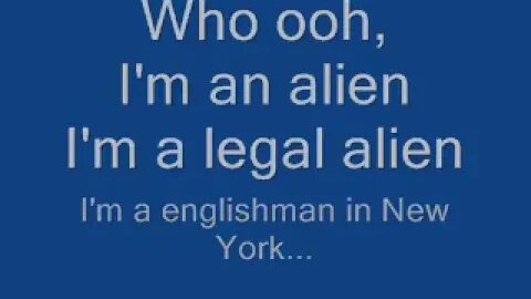 englishman in New York The Sting