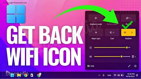 How to Get Back Missing WiFi Icon in Windows 11 ✅