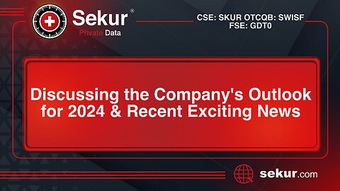 Sekur Private · Discussing the Company's Outlook for 2024 & Recent Exciting News