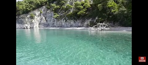 Sea waves & beach drone video