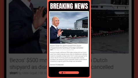 Latest Headlines: Bezos' $500 mn yacht towed from Dutch shipyard as dismantling of bridge cancelled