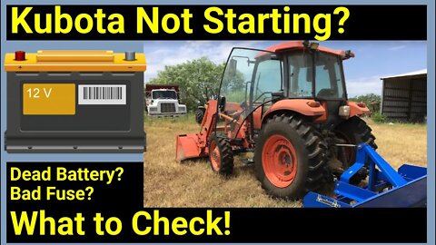 Kubota Tractor Not Starting? ● Easy Fix ✅