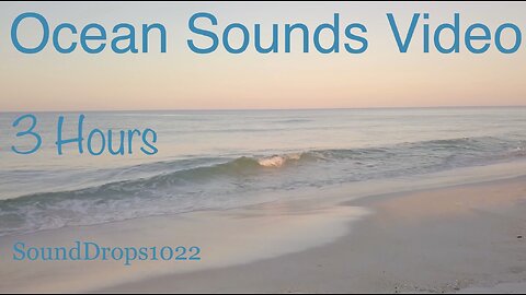 The Peaceful Background Noise From 3 Hours Of Ocean Sounds Video