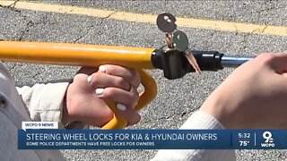 Police give out steering wheel locks to protect Kias, Hyundais