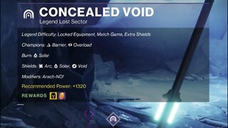 Destiny 2 Legend Lost Sector: Europa - Concealed Void 1-22-22