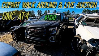 Copart Walk Around And Live Auction, GMC AT4 CHEAP!