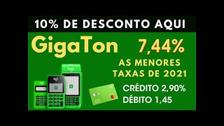 Chegou a GigaTon! As máquinas com as menores taxas de 2021! T1 Giga, compacta e fácil de usar!