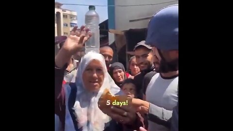 80-Year-Old Palestinian Woman With Bottle Of Water On Her Head Tells The IDF To Bring It