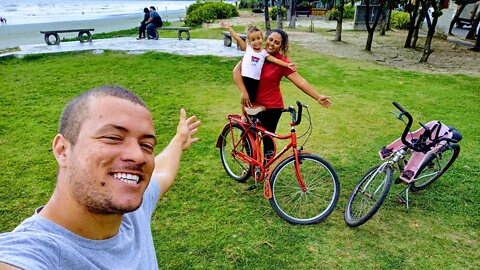 Peruíbe -SP passeio de bicicleta em família