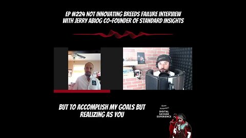 Finding Your Balance Clip From Ep 224 Not Innovating Breeds Failure Interview With Jerry Abiog