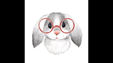 Cute Bunny With Eye glasses