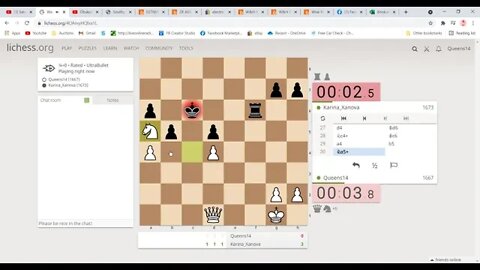 15 SECOND RATED CHESS WINS AND LOSSES PART 2 - KARINA_XANOVA NIGHTMARE