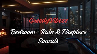 Rain & Fireplace Sounds in a cozy bedroom | Rain Mood